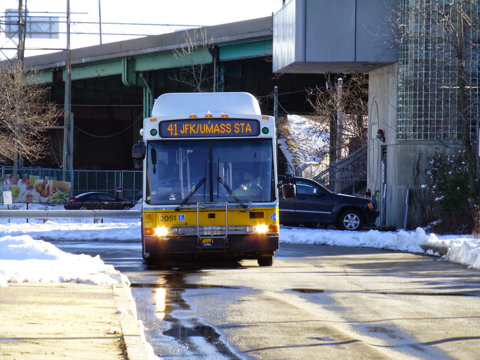 41 (Centre and Eliot Streets – JFK/UMASS Station via Dudley Station, Centre Street, and Jackson Square Station)