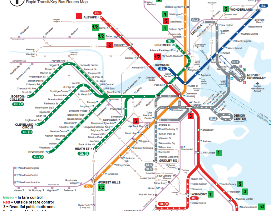 The Unofficial MBTA Bathroom Map!