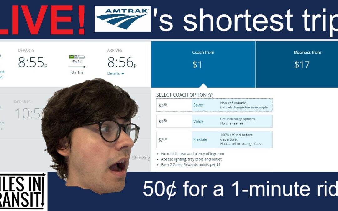 LIVESTREAM ANNOUNCEMENT: Shortest Amtrak Trip in the US!